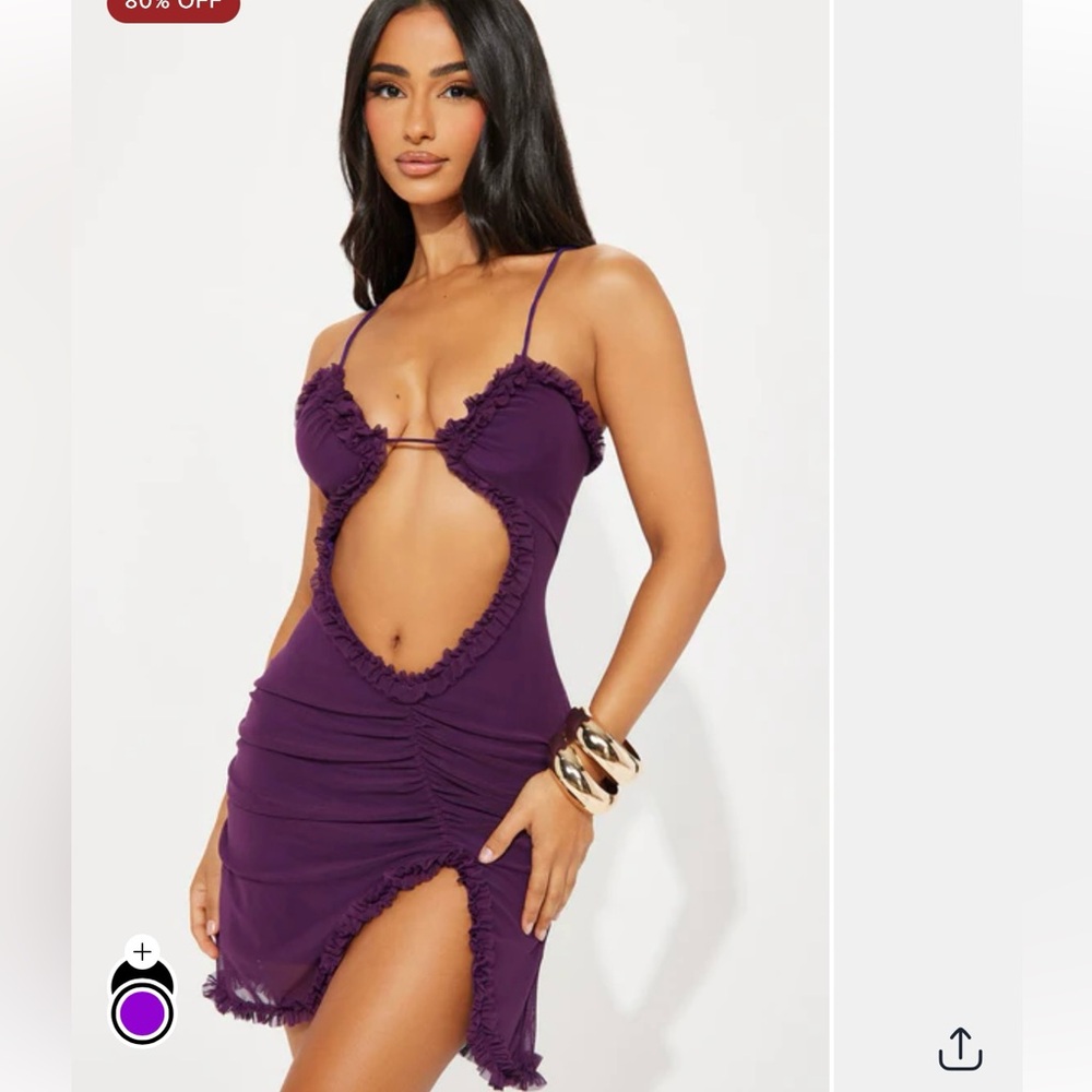 Fashion Nova Purple Mini Dress